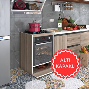Ankastre Modülü Kabini Berilyum Crd Fırın Ocak Dolabı Kapaklı Beyaz