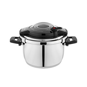 Cooky Düdüklü Tencere Seti 4+6,5 L-siyah/gri