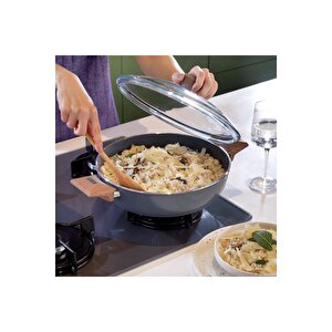 Schafer Fiesta 26 Cm Seramik Basık Tencere-Siyah