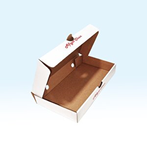 Pide Kutusu - 12 X 23,5 X 4,2 - Beyaz - 100 Adet - Paket 1