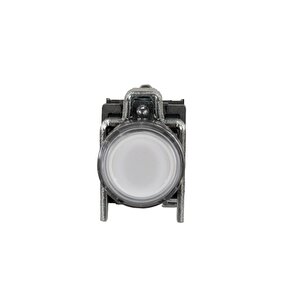 24v 22mm - 1na+1nk Beyaz Led Işıklı Normal Buton