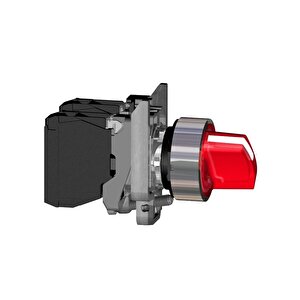 Electric Xb4bk134b5 Kırmızı Işıklı Mandal Buton Ø22 3 Konumlu Sabit 1na+1nk 24v