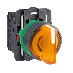 Electric Xb5ak135m5 Turuncu Işıklı Mandal Buton Ø22 3 Konumlu Sabit 1na+1nk 230v