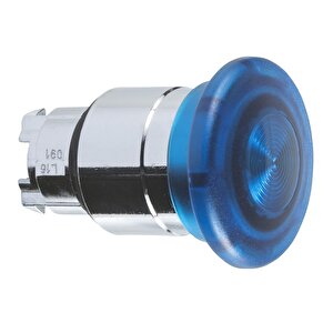 Electric Zb4bw463 Entegre Led İçin Mavi Ø40 Işıklı Mantar Basmalı Düğme Başlığı Ø22 Yaylı Dönüş