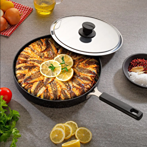 Fish Pan Kapaklı Balık Tavası 32 Cm-2 Parça