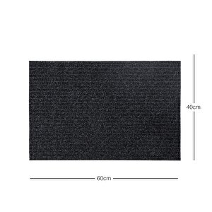 Ocean Home Textile 288 Gr Kaymaz Tabanlı Antrasit Renk Kapı Önü Paspası 40 x 60 Cm