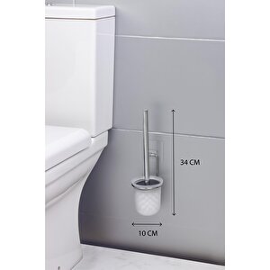 Okyanus Home Krom Magic Fix Sihirli Yapışkanlı Wc Fırçalık