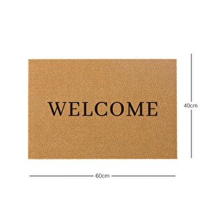 Ocean Home Textile 360 Gr Kaymaz Tabanlı Kahverengi Welcome Kapı Önü Paspası 40 x 60 Cm
