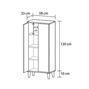 %100 Mdf Çok Amaçlı Kiler Dolabı Beyaz