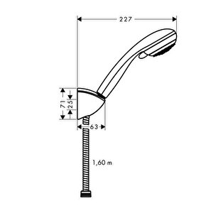 Crometta 85 Porter Duş Seti 1.6 M