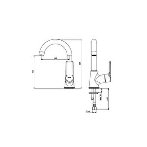 Eca Lia Kuğu Borulu Lavabo Bataryası Krom 102188887