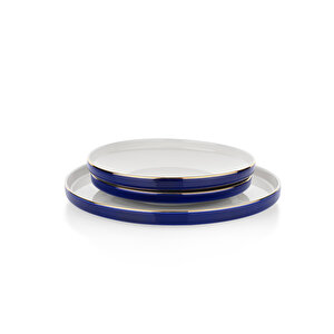 Schafer Adel Navy Blue 56 Parça Yemek Takımı-lacivert