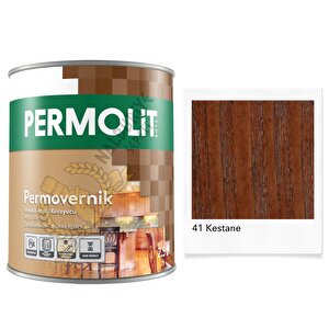 Permolit Vernikli Ahşap Koruyucu Boya Kestane 0.75 Lt.