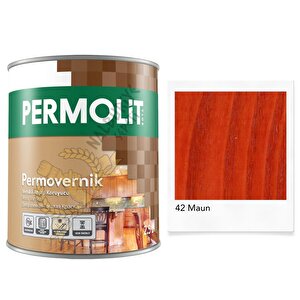 Permolit Vernikli Ahşap Koruyucu Boya Maun 2.5 Lt.