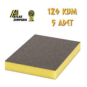 Sünger Zımpara - İnce 2 Taraflı - 180 Kum - 5 Adet