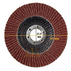 Katlı Flap Disk Yuvarlak Zımpara 115 Mm - P80 Kum - 1 Adet