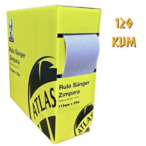 Rulo Soft Sünger Zımpara 115 Mm. - 25 Mt. - 120 Kum