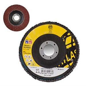 Katlı Flap Disk Yuvarlak Zımpara 115 Mm - P40 Kum - 1 Adet