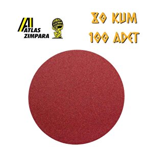 Gt888 Yuvarlak Disk Cırt Zımpara 115 Mm - P80 Kum - 100 Adet