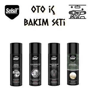 Oto İç Bakım Seti 4 Parça (klima-torpido-kemer-silikon Spreyi)