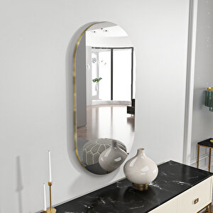 Riors Luxury Gold Detaylı Oval Ayna