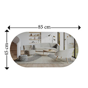 2'li Riors Luxury Gold Detaylı Oval Ayna