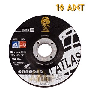Atlas A30s-bf27 Metal İnox Daire Taşlama Taşı 6,4 X 115 Mm. - 10 Adet