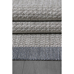 Konfor Sisalux 3092 Gri Jüt Tabanlı Modern Dokuma Kilim Sisal Hasır Halı 80x300 cm