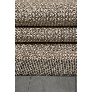Konfor Sisalux 3091 Bej Jüt Tabanlı Modern Dokuma Kilim Sisal Hasır Halı 80x150 cm