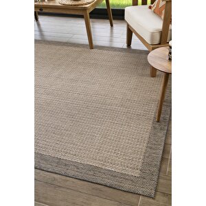 Konfor Sisalux 3091 Bej Jüt Tabanlı Modern Dokuma Kilim Sisal Hasır Halı 100x200 cm