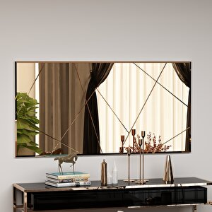 Bronz Dekoratif Modern Desen Salon Dresuar Duvar Aynası