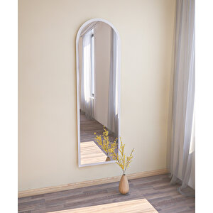 Emma Beyaz Ayaklı Oval Boy Aynası 160x50cm