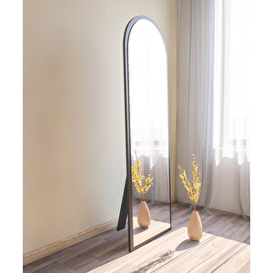 Emma Siyah Ayaklı Oval Boy Aynası 160x50cm