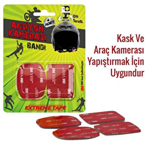 Aksiyon Kamerası Yapıştırma Bandı 3m 4 Adet Navigasyon, Telefon Tutucu, Kask Kamera Montaj Bandı