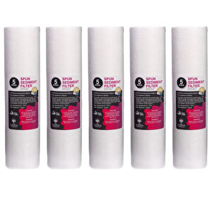 10 Adet Açık Kasa Su Arıtma Filtre 1-5 Mikron Sediment Spun Filtre