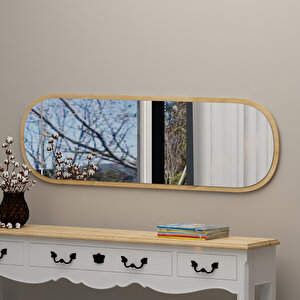 Dekoratif Oval Boy Aynası Natural Asn01