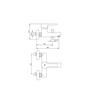 Eca Delta Banyo Bataryası Krom 102102346