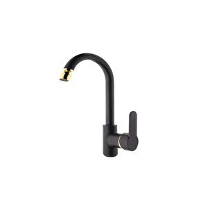 Poli̇ Kri̇stal Mi̇x Kuğu Lavabo Bataryasi Si̇yah-altin (krs201)