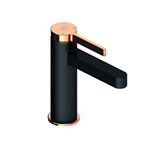 Gpd Mlb165-s-r Gildo Mix Lavabo Bataryası (siyah-rose Gold)