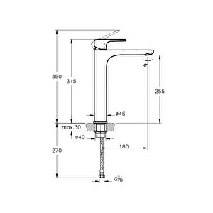 Root Round  A4270736 Çanak Lavabo Bataryası, Mat Siyah