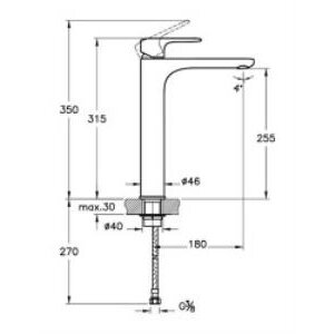 Root Round  A4270736 Çanak Lavabo Bataryası, Mat Siyah