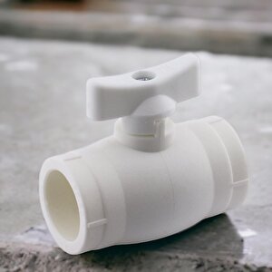 Mini Vana Plastik 25'lik Küresel Pprc Pvc Vanası Dişsiz Aç Kapa Boru Kaynak Makine Bağlantılı