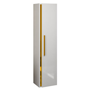 Yeni Gold Mdf Beyaz 140 Cm Banyo Boy Dolabı