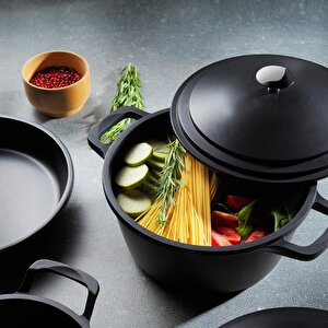 Pro Cast Döküm Derin Tencere-24cm-siyah