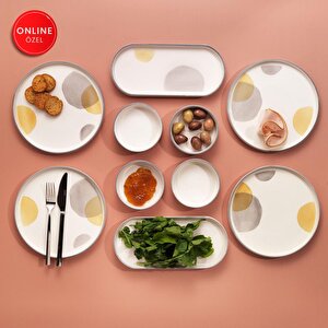 Sunny 4 Kişilik Kahvaltı Takımı 10 Parça-gri