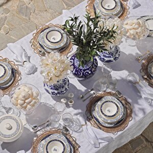 Schafer Tılsım Lace 60 Parça Yemek Takımı-lacivert
