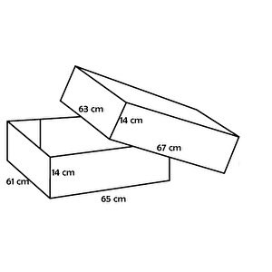 Gelinlik Kutusu - 67 X 67 X 18 Cm - Büyük Boy - 05 Li Paket