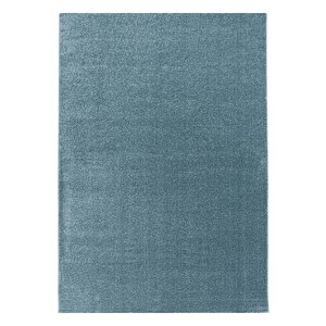 Modern Desenli Halı Yumuşak Düz Bulanık Pastel Mavi Turkuaz Tonlarda 140x200 cm