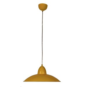 Retro Rustik Dekoratif Sarı Metal Sarkıt Avize Çap:37 Cm