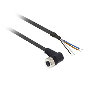 Telemecanique Sensors Xzcp1241l2 Kablolu Konnektör Dirsekli Dişi M12 4pim Pur 2m